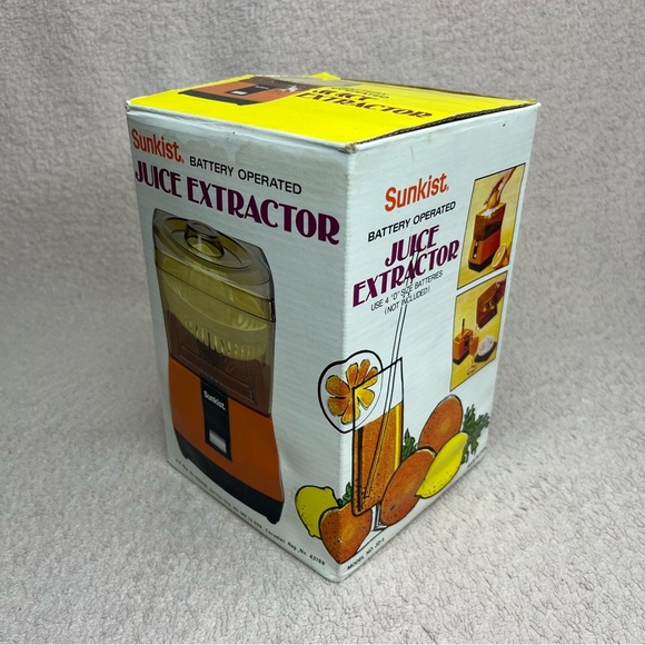 Vintage Sunkist Juice Extractor-Juicer-Battery Powered-Vtg-80s-Classic-Healthy - Picture 4 of 14